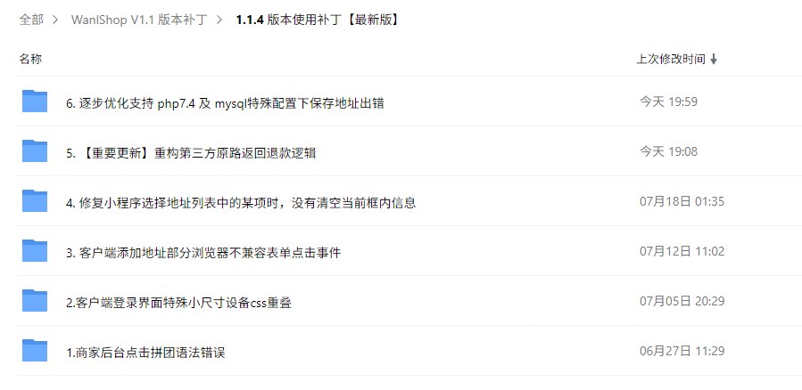 v1.1.4版本最新补丁【未升级1.1.5请务必更新第五个补丁】